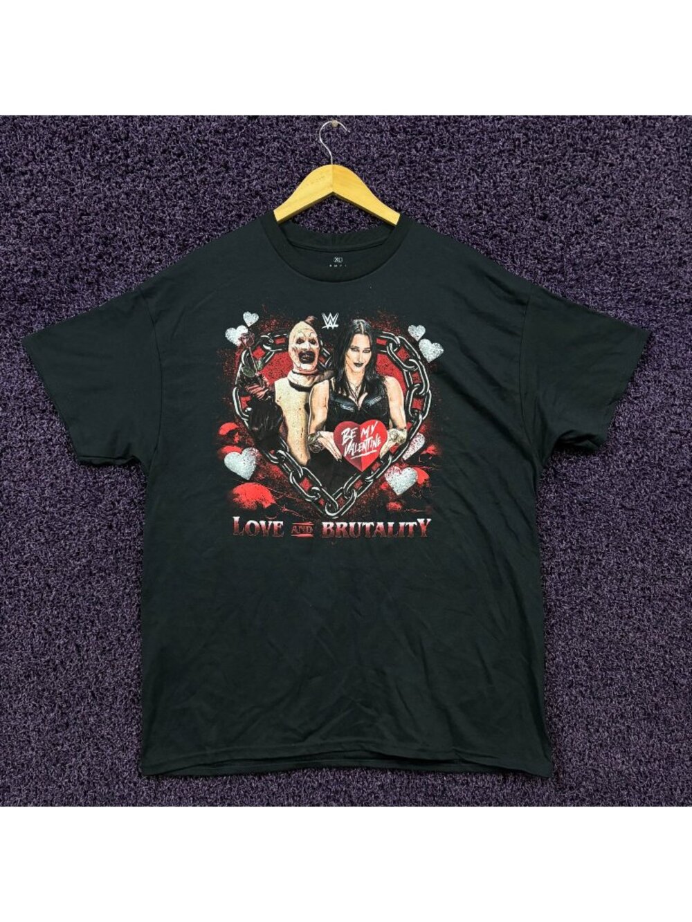 WWE Rhea Ripley x Terrifier Be My Valentine Rare T-Shirt Size Large